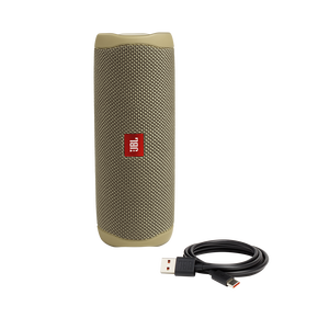 JBL Flip 5 - Sand - Portable Waterproof Speaker - Detailshot 1